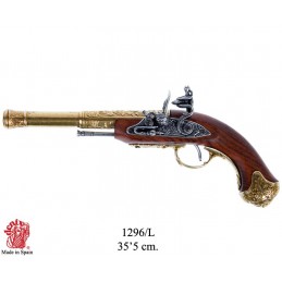 Pištoľ Indie, 18.stor., Mosadz